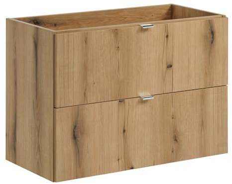 Lomadox Mobile lavabo da bagno, 80 cm, in rovere, profondità ridotta (39 cm)