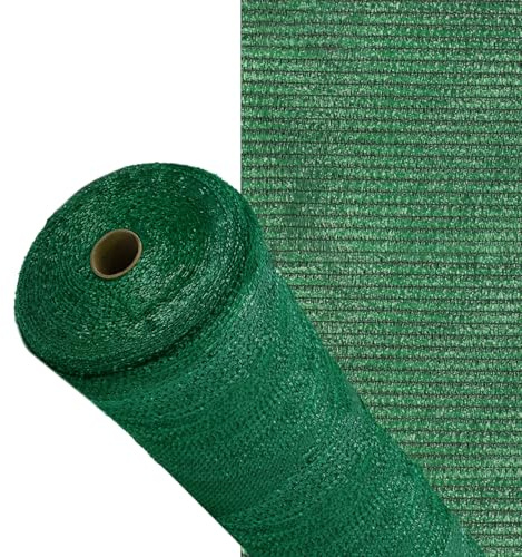 Malla Sombreo Rollo 2 x 50 metros, Reduce Radiación, Protección Jardín y Terraza, Regula Temperatura, Color Verde Claro