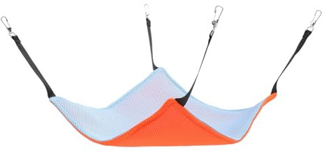 CIYODO Hamaca para Gatos De Color Naranja y Azul Hecha De Material De Transpirable para Uso Doméstico Verano Invierno Cama Colgante Reversible para Gatos