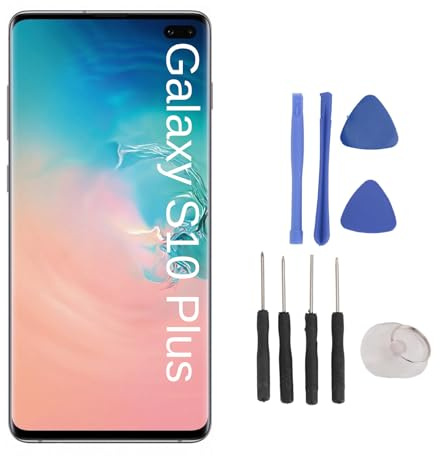 Schermo S10 Plus, Sostituzione Schermo per Telefono S10 Plus Display LCD Originale Touch Screen Digitizer Assembly (Blue)