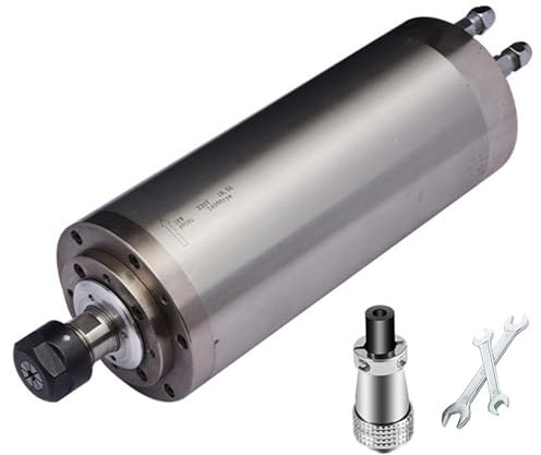 3KW 220V ER20 400HZ 4in Woodworking Water-Cooled Spindle Motor Kit, Speed ​​24000RPM, 3 Bearings, for CNC Engraving Machine Wood Engraving Milling