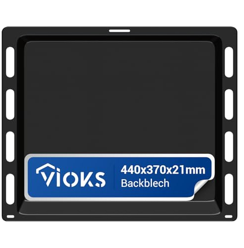VIOKS emaljerad bakplåt, fettpanna, ugn, ersättning för Bosch bakplåt, Siеmens ugn, 00666902, liten ugn, 440 x 370 x 21 mm, kakplåt för ugn och bakning bricka för ugn, spis set