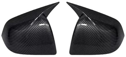 Rearview mirror assembly, Compatible for Tesla Model Y Paste Style Rearview Mirror Cover Reverse Mirrors Shell Mirrors Case Housing Carbon Fiber Black 1 Pair(A pair carbon fiber)