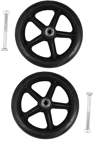 Parliky 2pcs 7-inch Wheelchair Front Wheel Solid Tire Replacement Accessories for Wheelchair Users