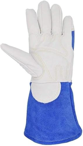 Guantes for soldar, Guantes for Estufa de leña, Guantes de Trabajo for Hombres o Mujeres, Guantes de jardinería, Guantes ignífugos, Guantes de Cuero Grueso for Altas temperaturas