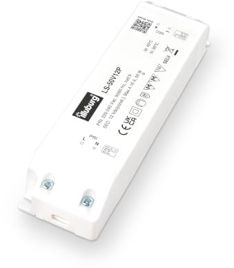 illuburg LED-transformator 12 V 50 W flimmerfri för G4 GU5,3 LED-remsa strömförsörjning drivrutin