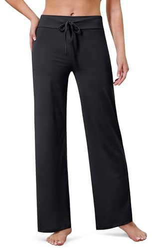 VALANDY Creamlush Drawstring Wide Leg Pants for Women Lounge Yoga Pants | Soft Stretchy Fabric, Loose Fit, Flattering Silhouette, Moves Freely, Comfy Pajama Pants for Sleepwear, Casual Work Pants