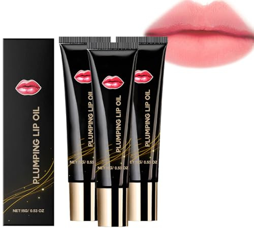 Plumpify Lip Booster Plumping Serum, feuchtigkeitsspendendes Lippenöl, sofort voluminöser, aufpolsternder Gloss für trockene, rissige Lippen, langanhaltend, reduziert feine Linien, nicht klebrig (3)