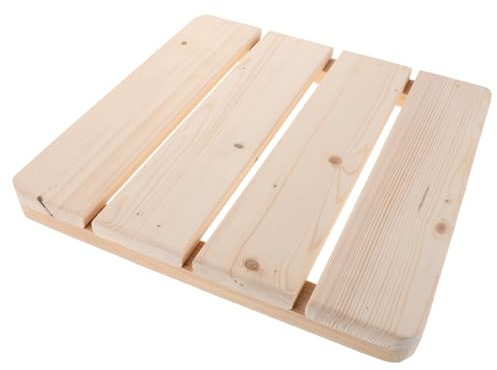Toddmomy Non Slip Shower Floor Mat for Saunas Bathrooms High Humidity Resistant Elevated Design for Comfort Cleanliness Durable Wooden Bathroom Accessory