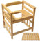 STHOYN Chaise Percée Adulte avec Bras De Soutien Chaises Percées Amovibles pour Adultes Pliable Stable sur La Chaise Percée Toilette(C)