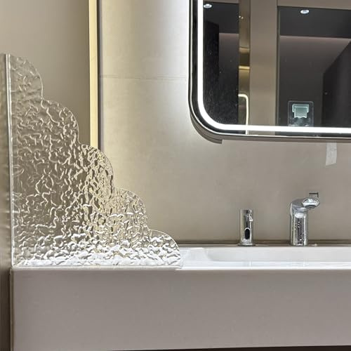 2PCS Large Shower Splash Guard, 29.2 x 11.5 cm, Strong Self-Adhesive Bathroom Accessories to Prevent Water from Splashing/Splash Guards