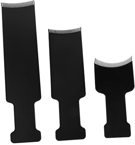 SOIMISS Kit 3pcs Tableau de Surbrillance pour Cheveux Professionnels, Outil de Mélange en Plastique Portable pour Application Uniforme, Coiffure DIY à Domicile