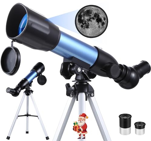 Teleskop Astronomie für Kinder Erwachsene, 360/50mm HD Refraktor Teleskop, Tragbares Teleskop für Einsteiger, Ideal zur Beobachtung von Himmel und Landschaft, Festival Geschenk für Kinder