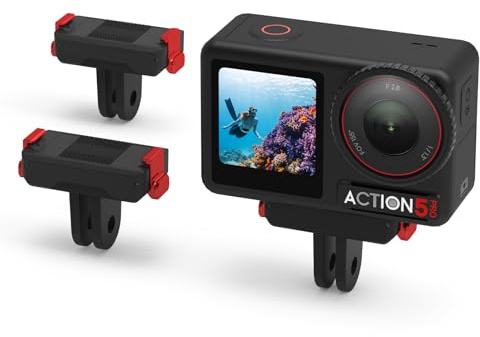 BRDRC 2 Pack Magnetic Quick Release Adapter Mount for DJI Action, Expansion Base with 1/4 Screw Hole for Go Pro Adapter Compatible with DJI Osmo 360, Action 5 Pro 4 3 Accessories