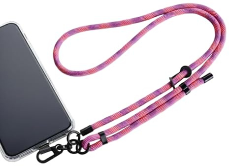 GHKJOK Adjustable Phone Lanyard Crossbody Strap - Dual Secure Buckles – Lightweight Nylon Neck or Wrist Strap Holder for Mobile Phones, Anti-Theft Travel Accessories & Bag Charms