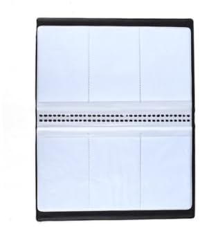 Hemobllo Carnet Porte-cartes Cuir Pu 18,5 X 10,8 Cm Couverture Rigide Capacité 180 Cartes Organiseur Professionnel Bureau et Réunion