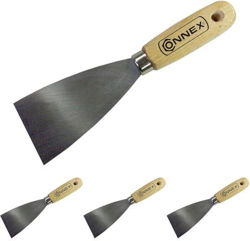 Connex Malerspachtel 60 mm - Holzheft & Klinge aus Carbonstahl - Zum Verspachteln & Abkratzen von Farbe oder Tapete - Made in Germany Qualität/Universalspachtel/Griffspachtel / COX880560