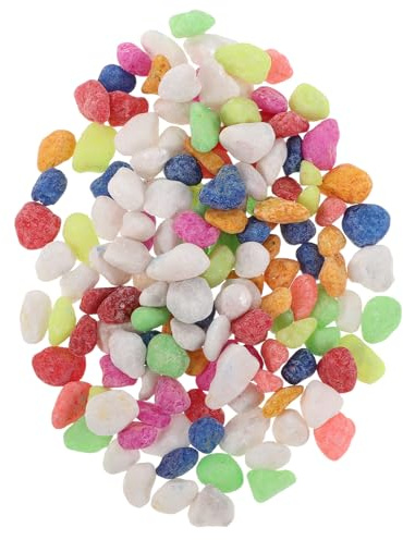 Toyvian Piedras Decorativas de Colores para Macetas 1 Kg Guijarros de Jardín 08-12 CM Grava para Acuarios y Suculentas Rocas Pequeñas para Paisajismo y Decoración Interior