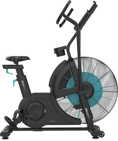 Cecotec Bicicleta de Aire Drumfit WOD Rider Ultimate. Ventilador 679.5mm, Pedaleo Bidireccional, Sistema de Doble Correa, Pantalla LCD HD, Compatible APP Mambo, hasta 150kg y 190cm de Altura