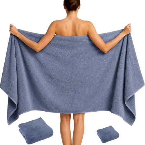 PETERMALLON badhandduk XXL 100 x 200 cm 100 % bomull – mjuk frotté bastuhandduk och strandhandduk – färg antracit grå
