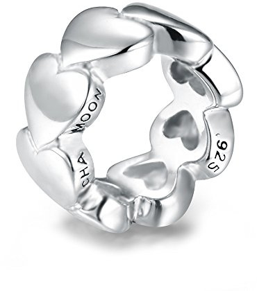 CHAMOON® Charms 925 Sterling Silber Schmuck-Anhänger für CHAMOON Damen Lederarmbänder | Charms sitzen rutschfest auf dem Armband | Rhodinierung schützt vor Verfärbung & sorgt für tollen Glanz