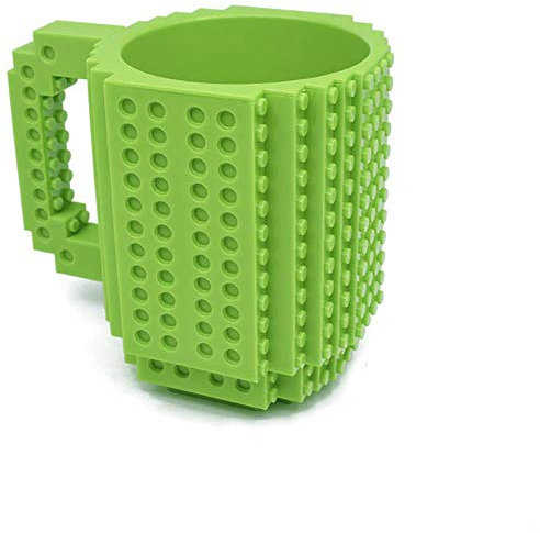 350 ml Bicchieri da costruzione Tazze Tazza da caffè Blocco Puzzle Tazza Personalità Tazza da acqua Tazza da latte Regalo, Verde