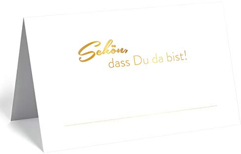 50 Premium-Tischkarten Platzkarten 300mg mit Blumenmotiv -weiß rot schwarz 5,5x8,5cm (Seine Seite) - Namenskarten Namensschilder für Hochzeit Feier Taufe Kommunion Geburtstag