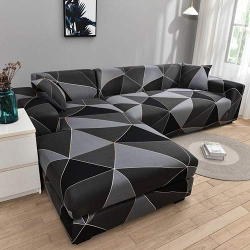 Couchbezug L Form 1/2/3/4 Sitzer,（L-förmiges Ecksofa Sofabezug sollte Zwei kaufen）L-förmiges Ecksofa mit elastischem elastische Stretch Sofa Überwürfe ( Color : I , Size : 2-Sitzer (145-185 cm) )