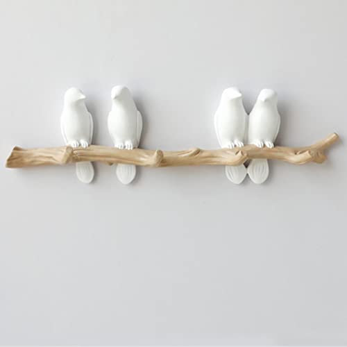 SARGE Harz Vögel Figur Wandhaken Dekorative Home Decoration Zubehör Schlüsseltasche Handtasche Mantelständer Halter Wandhänger für Kleidung