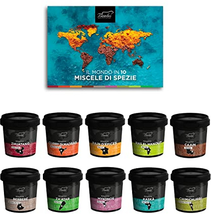 Bembo - Miscele di Spezie - Gran Degustazione - Spezie Gourmet - Le Miscele più Famose del Mondo - Idea Regalo Donna, Compleanno - Aromi e Spezie - Made in Italy