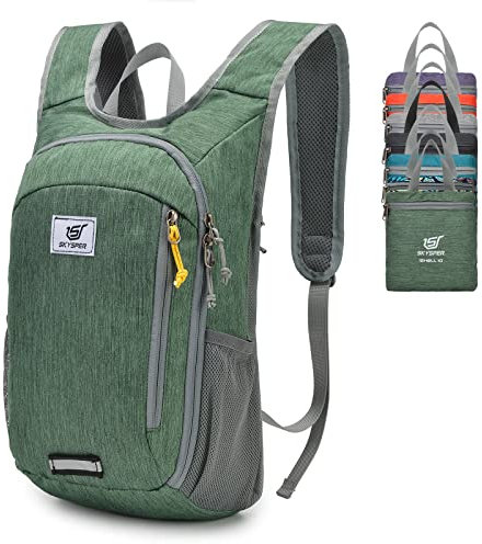 SKYSPER 10L Faltbarer Rucksack Ultraleicht Tagesrucksack Wasserfest Daypack Reiserucksack Wanderrucksack für Wandern Reisen Städtetrips