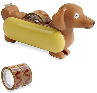 YOBRO Hotdog, mini dispenser per nastro adesivo, organizer da scrivania a forma di animale carino per casa e ufficio, regalo di cancelleria divertente e funzionale per bambini e adulti (WSG12565)