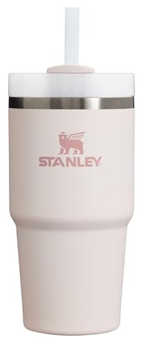 STANLEY Quencher H2.0 FlowState Stainless Steel Vacuum Insulated Tumbler with Lid and Straw for Water, Iced Tea or Coffee, Smoothie and More, Rose Quartz 2.0, 20oz