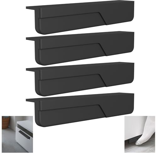 ZHXMALL 4 Stück Schrankgriffe, Fußgriffe für Schränke, Möbelgriffe Silikon, Foot Pull für Trash Cabinet Drawer, Einbau Ohne Loch, Küche, Haus Schrank Griffe und Fußgriff Unter dem Schrank