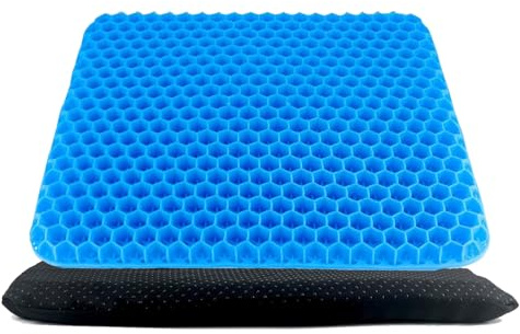 EDS Gel Seat Cushion Soft Honeycomb Design Non-Slip & Breathable Support Pad for Office Chair Car Seat Gaming & Wheelchair Use (PACK OF 1)