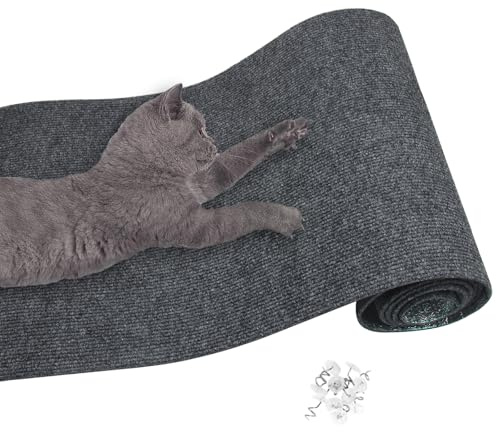 Kitchnexus Selbstklebend Kratzmatte Katze 200x40cm Kratzteppich Kratzschutz Teppich für Bett and Sofa