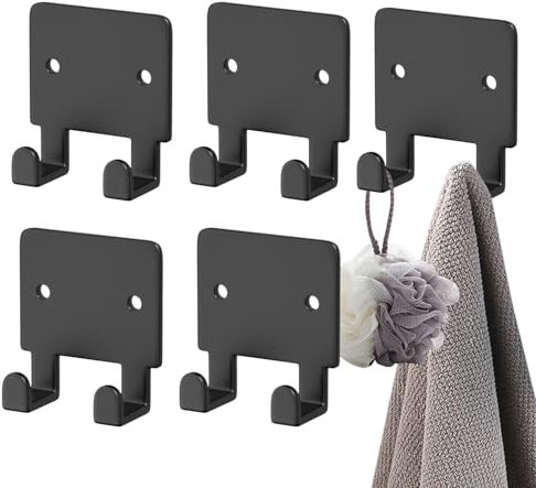 Nexusectar Soporte de afeitar de ducha, soporte de afeitar para la ducha,Soporte de ducha de afeitar de servicio pesado | 5x ganchos multifunción para el paraguas de baño de lavadora de muescas, sin