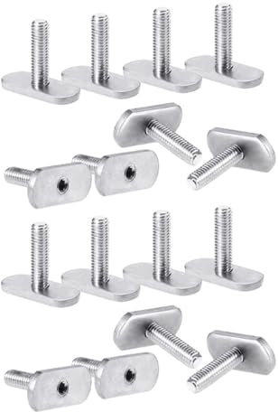 Tuerca deslizante for riel en T, tuerca deslizante en T roscada, roscas de tuerca deslizante en T Riel/riel de kayak Tornillos y tuercas M5/M6 Perno de ranura en T, Perno de montaje de engranaje de ac