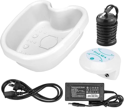 Ionic Foot Spa Detox Maschine Für Zuhause, Professionelles Ionic Array Fußbad Spa Spa-Zubehör, Fuß-Spa-Reinigungsmaschine Für Den Heim-Schönheitssalon-Spa-Gebrauch,With basin