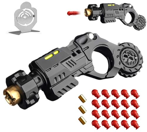HNSYPX Alliage Fidger Gun Toy Balle Molle +20,Creative Pistolets à Balles Souples Multifunction EDC 8-10m Long Range,Jouet Anti Stress Pistolets Fashionable Portable Decompression