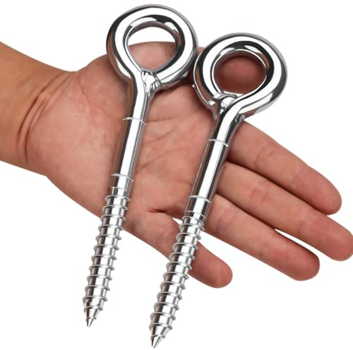 Anclaje para Andamio Ganchos Tornillos de Ojo(2Pcs, M12x160mm) | Tornillos de Anillo Galvanizado Pernos de Ojos Pesado para Anclaje de Andamios Fijación de Pared Levantar