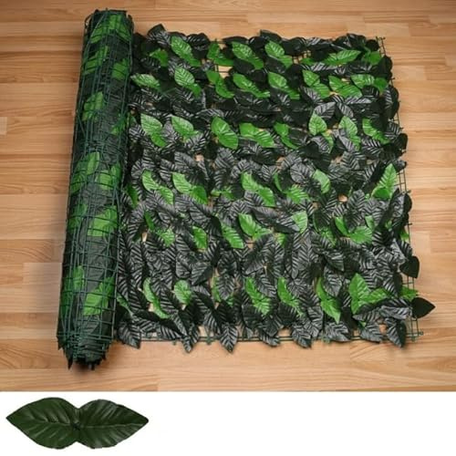 1 x 3 m artificiale foglia di edera pannello di recinzione esterna finta siepe decorazione da parete per giardino, patio, balcone, recinzione decorativa durevole per la privacy