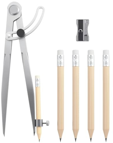 Spitzzirkel 200mm,Schnellverstellzirkel 200mm,Bleistiftmarkierung Zirkel mit Stifthalter Set für Holzarbeiten,Zimmerei,Tischler,Architektur Zubehör