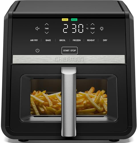 Chefman TurboFry 6-in-1 8.5L Air Fryer, 230°C, XL Windowed Basket