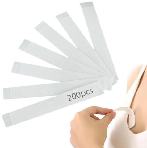 ROKZELT 200 Pezzi Nastro Biadesivo, Fashion Tape, Nastro di Corpo Biadesivo Invisibile, Adatto a Tutte le Sfumature Della Pelle, per Moda, Abiti e Vestiti