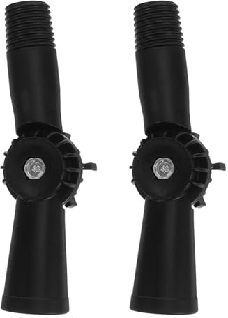 Winkelgelenk für Verlängerungsstange 2 Stück 1,8cm Kunststoff | Dachrinnenreiniger, Drehbares Winkeladaptergelenk, 160° Rotation, Gewinde 22mm, Schwarz