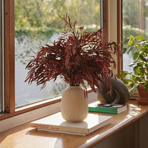 BLAINE - Ramo Preservado Eucalipto Nicholli Granate Grande 60 cm | Decoración Ideal para Ramos de Flores Secas con Hojas Naturales Que No Necesita Mantenimiento