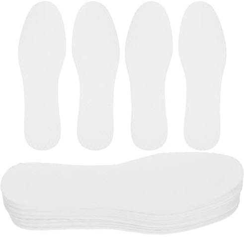VILLCASE Sottopiedi e 20 Paia Uso Quotidiano per Carta Bianca Traspiranti Assorbi Sudore Inserti Sottili Attività Sportive Scarpe Comode