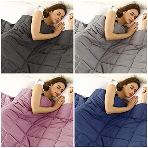 Beldora Luxury Weighted Blanket Anti-Allergy Anti-Bacterial Help Anxiety Autism Depression Stress Insomnia Mental Health Aid Sleep Therapy Adults, Kids, (Charcoal Grey, Large 150x200cm (6.8kg) 15lb)