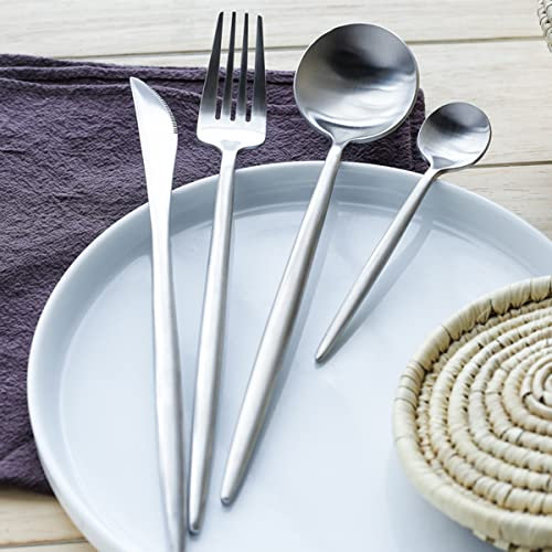 Besteck für 12 Personen, ESSONIO 48-teiliges Messer-Gabel-Löffel-Set, Elegantes Life-Geschirr-Set,luxuriöses Besteck，Spülmaschinenfestes Besteck.